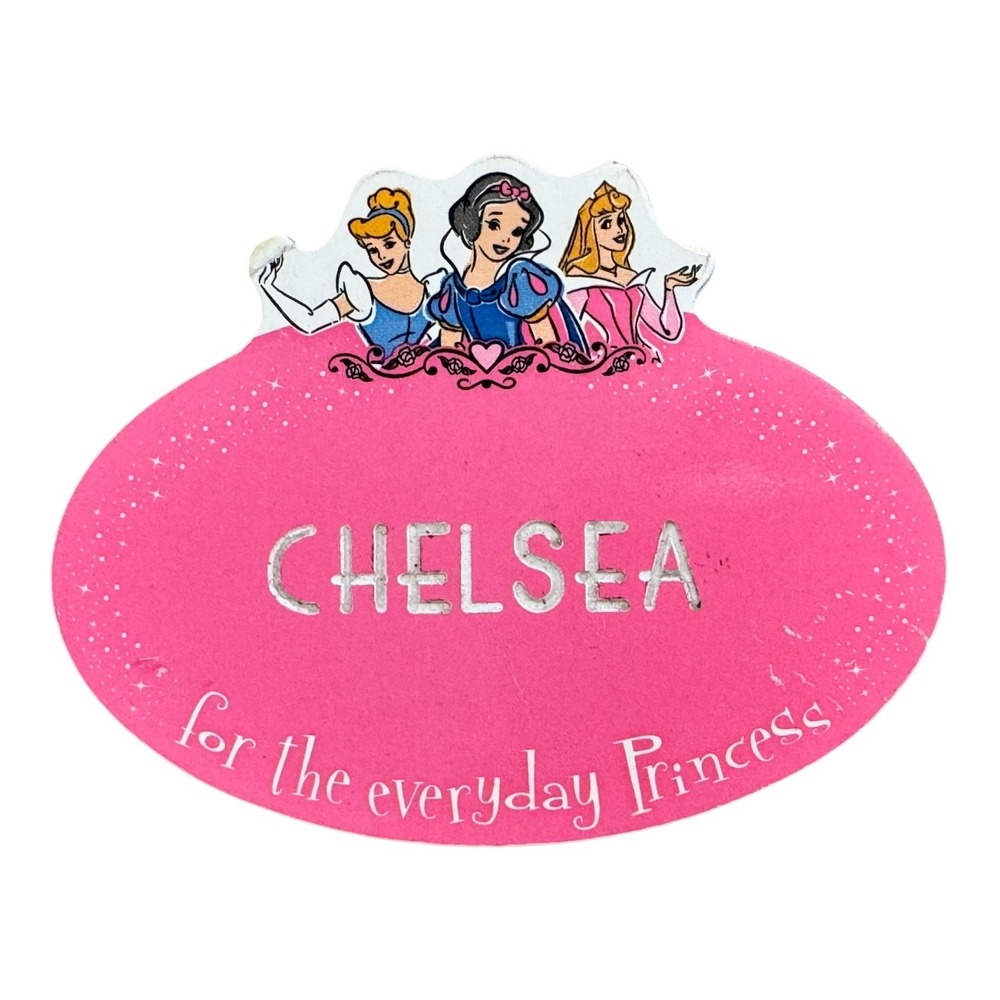 Disney Disneyland Princess Cast Member Style Chelsea Name Tag Pin Princess